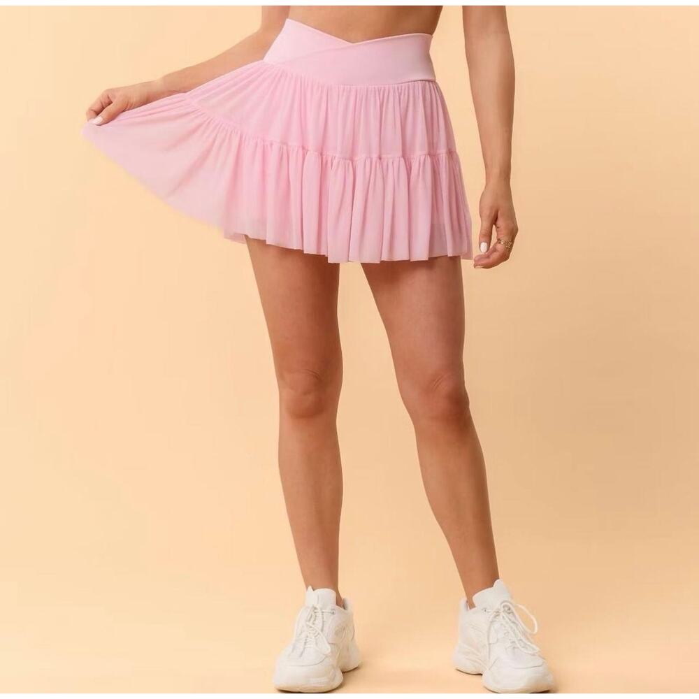 Blogilates Baby Pink Pirouette Skort Flowy Ballet Core Dainty Size M